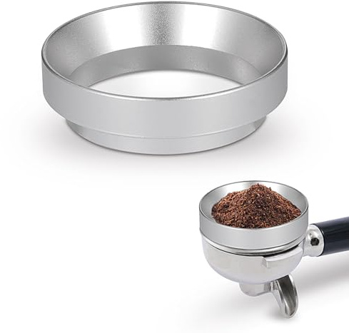Kaffee Dosierring 53mm, Ailelan Barista Zubehör Magnetischer Siebträger Dosierbecher 53mm, Siebträger Zubehör Aluminiumlegierung Dosiertrichter Espresso Zubehör für Barista
