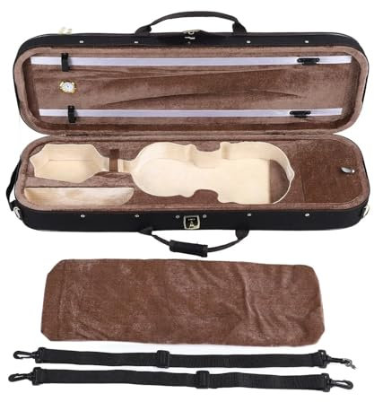 ZFIHAV Geigenkoffer Hartschalen-Geigenkoffer in 4/4-Größe mit Hygrometer-Aufbewahrungsschutz for Musikinstrumente Für Violine