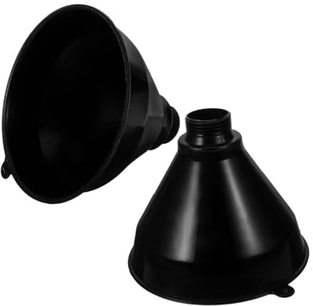 LABRIMP Embudos Multifuncionales De Plástico Grandes De Boca Ancha, Resistentes y Ergonómicos, Para Llenado De Aceite y Combustible, Uso Cocina, Garaje y Taller, Pack De 2 Unidades