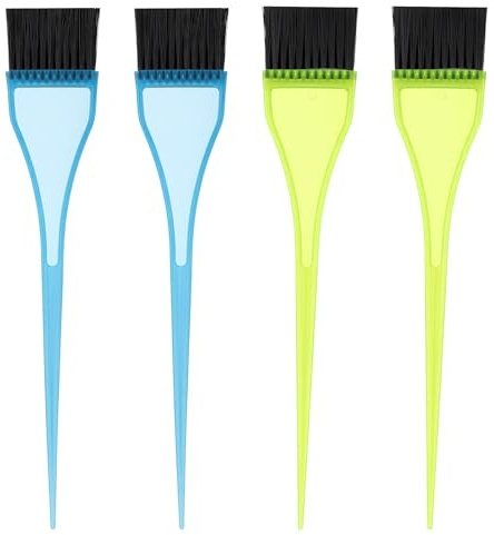 4 Piece Hair Color Applicator Brush Hair Dye Brush Set Reusable Color Tint Applicator Brushes Professional Hairs Stylist Supplies for Salon Home DIY Tools(Green, Blue)