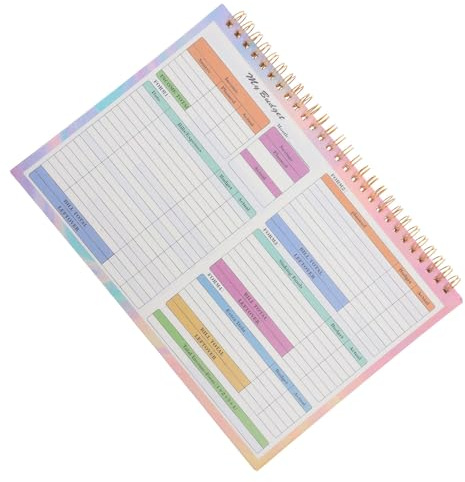 MILISTEN Haushaltsbuch B5 für Persönliche Finanzen mit Papiermaterial Einnahmen und Ausgabenerfassung für Haushaltsbudget und Unterwegs