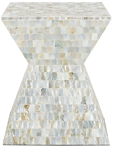 Safavieh Home Collection Aquamarine Multi Blue Square Mosaic Stool