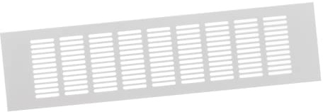 400x100mm Aluminium Weiß Lüftungsgitter Stegblech Lüftung Alu-Gitter Gitter Möbelgitter Möbellüftung