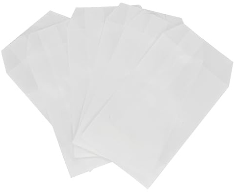 Quotidian Blanc Plat Moyen Glassine Papier Sachets Cellophane 5 x 7 (13 x 17,8cm) Lot de 100 - Noël Sandwichs Cadeaux Échantillons Biscuits Pièces