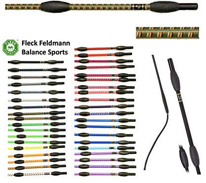 JA Horse Fleck Feldmann Balance Sports Dressurgerte Gerte Reitgerte (Olive grün-Multi, 120 cm)