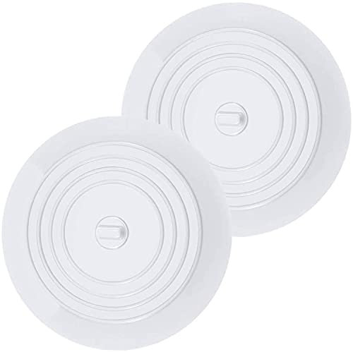2 pack Silicone Tub Stopper,Drain Stopper Universal Sink Plug,Drain Plug for Kitchens, Bathrooms and Laundries, Sink Bathtub Drain Cover(15.3cm/6inch)