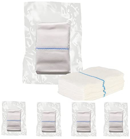 DYHQQ 5er-Pack Erste-Hilfe-komprimierte, sterile Gaze, medizinischer Notfallverband für Erste-Hilfe-Sets, Blutstillende Bandage – 7,6 x 1,2 m
