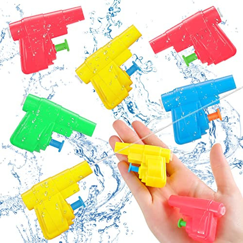 Xinnun Mini Wasserpistolen Kleine Wasserpistolen Handgehaltene für Außen Sommer Schwimmbad Spiel Aktivitäten, Zufällige Farben(16 Stück)