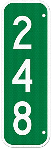 911 Address Number Sign, Custom Emergency Reflective Mailbox Sign, Visible Day & Night, Ideal for Driveway, Multi Unit Buildings and House, 6x18 Inches, 3M EGP Reflective .063 Aluminum, Fade Resistant
