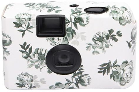 Yisawroy Einweg Retro Film Kamera Nette Pfingstrose Blume Punkt & Kameras Mini Nostalgie Freund Freundin Abschluss Geschenk Camp