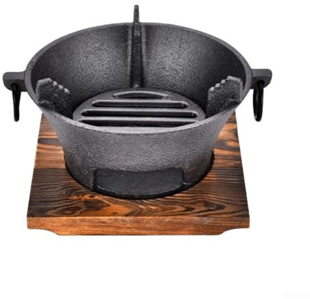 Gril à charbon de bois en fonte, poêle à charbon portable coréen, barbecue japonais, four pour camping, pique-nique, fête