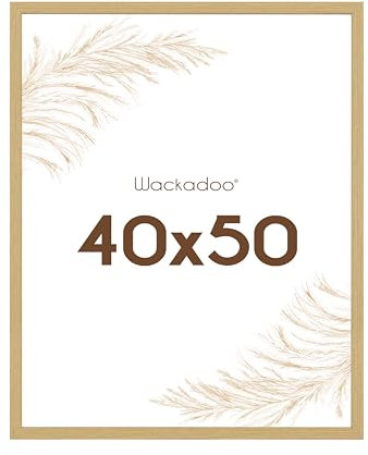 Wackadoo Bilderrahmen 40x50 Natur Fotowand Fotorahmen mit Glasscheibe FSC Holz Picture frame