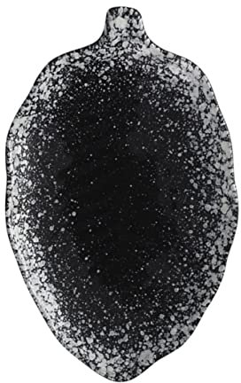 COLLBATH Assiette Sauce en Céramique Design Feuille de Bananier, Plat de Service Polyvalent et Robuste pour Desserts, Fruits et Apéritifs la Maison