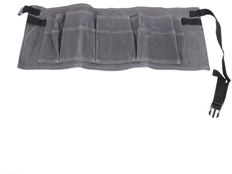 HOHXFYP Werkzeug Gürteltasche, Canvas Werkzeug Hüfttasche, Verstellbare Canvas Elektriker Werkzeuggürtel Organizer Tasche, Elektriker Werkzeug Hüftgürtel für Wartungsarbeiten