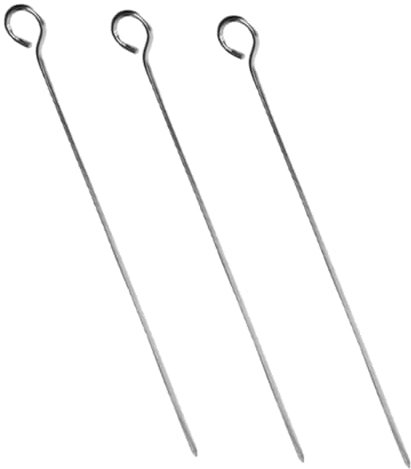 BESPORTBLE 3st Dönerständer Gestell Zubehör Grillspieß Kabob-spieße Zum Grillen Rollender Grillkorb Vertikale Spießform Barbecue-grillkorb Bbq-gemüse-grillkorb Kebab-sticks Metall Silver