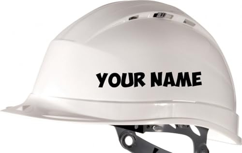 Rakelfix Wunschname für Bauhelm Helm Name Text Aufkleber Größe/Farbe ANPASSBAR Sticker Autoaufkleber Decal