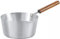 Aluminium Milk pan 16cm with Pouring Lips & Wood Handle Pan Saucepan Cooking Sticky Sauces, Warming Milk Tea Pot (16cm)