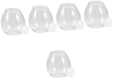 MAGICLULU 10 pezzi Mini Glass Milk Pitcher da Trasparente con Beccuccio Piccolo Contenitore per Latte Salsa e Condimenti Design Semplice e Compatto e Bar