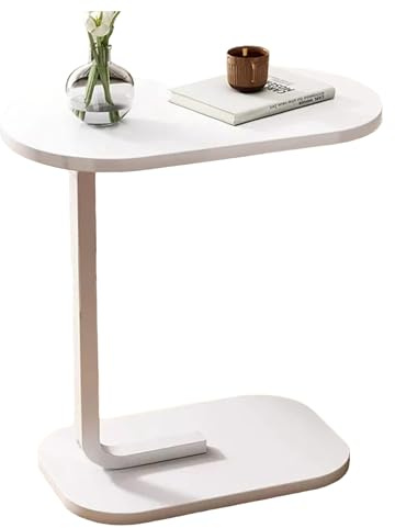 Frilla Couchtisch mit Rollen, Kleiner Beistelltisch, stylischer Sofatisch in schöner Nussbaum Holz Optik, Nachttisch, dekorativer Tisch als Ablagefläche für Couch und Sofa - DESKICA