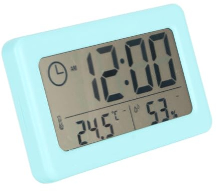 CHICIRIS Orologio da Tavolo Digitale Forte con Scrivania Digitale in Plastica di Grande Schermo di 12/24 Ore per la Temperatura del Display -Up Piccolo Orologio per la Scuola di Ufficio a Casa