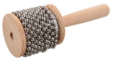 LIGIGWASH Instrumento de Percusión Cabasa Pequeño de Madera y Inoxidable Juguete Musical Creativo para Ritmo para Estudiantes y Entusiastas de Instrumentos de Mano