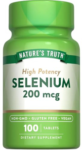 Nature's Truth High Potency Selenium 200 mcg Tablets - 100 ct, Pack of 3