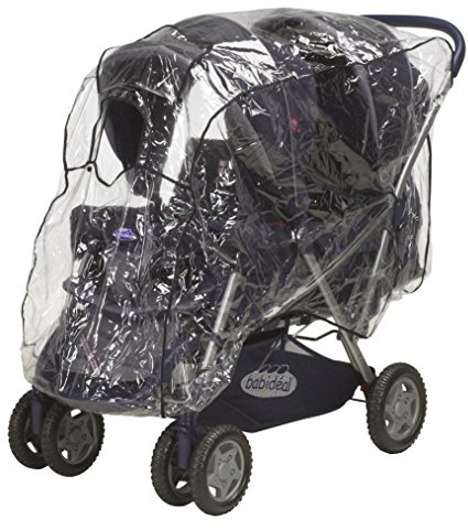 Playshoes Unisex barn universellt regnskydd för syskonvagn 448961, 21 – transparent, 1 styck (1-pack)