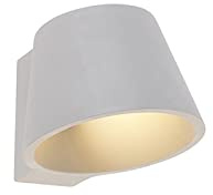 Qazqa - Industrie I Vintage I Industrie I Vintage I Wandleuchte Beton mit Lichteffekt - Cup I Wohnzimmer I Schlafzimmer - SteinI Rund - LED geeignet G9