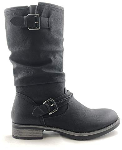 Rieker Estella Womens Kalb Länge Slouch Stiefel 40 EU Schwarz