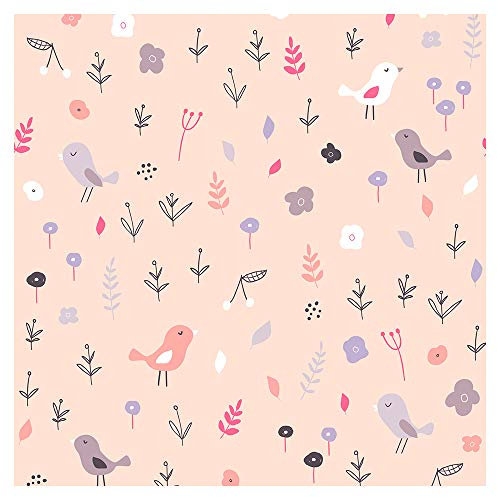 murando Vlies Tapete Kinderzimmer Tiere Deko Panel Fototapete Wanddeko 10 m Tapetenrolle Mustertapete Wandtapete modern design Dekoration - Tiere Vogel Blumen für Kinder g-B-0164-j-a