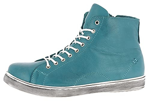 Andrea Conti Damen Sneaker High Top Schnürboots 0341500, Größe:41 EU, Farbe:Grün