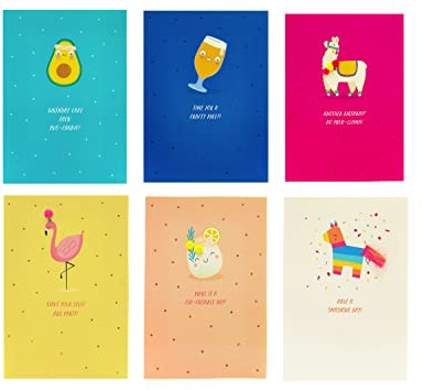 UK Greetings 6 Geburtstagskarten für ihn/sie/Freund – lustiges Design