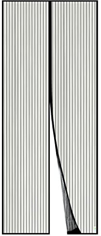 Apalus Fliegengitter Tür, Magnet Insektenschutz 90x240cm, Der Magnetvorhang Ist Ideal Für Die Balkontür, Kellertür und Terrassentür, Kinderleichte Klebemontage Ohne Bohren, Nicht Kürzbar