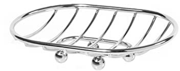 HOME Porta Sapone in Filo Cromato da Appoggio, Accessorio Bagno