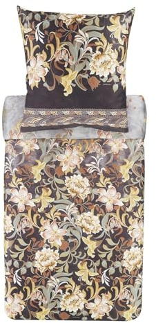 Bassetti Verona Bettwäsche + 1 Kissenhülle aus 100% Baumwollsatin in der Farbe Grau G1, Maße: 135x200 + 1 K 80x80 cm - 9325835
