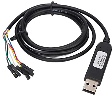 Zunate Hardware Full Duplex Serial Port USB to TTL Serial Cable with 3 Color Indicators, 50bps to 2Mbps, Compatible with Satellite Set Top Box, Router, Hard Disk