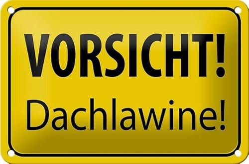 Cartel de chapa de 18 x 12 cm, señal de advertencia: ¡Vorsicht Dachavine ! - DekoNo7