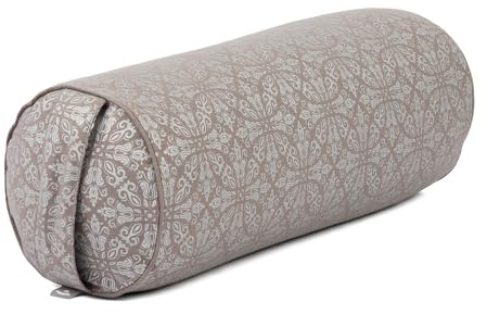Bodhi Yoga Bolster Ø 22 cm | Maharaja Collection | Yogabolster aus 100% Baumwolle | Yogarolle mit Kapokfasern | Yogakissen für Restorative & Yin Yoga