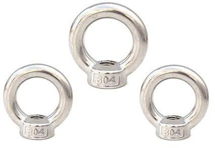 1/2/3/5 Stück M3 M4 M5 M6 M8 M10 M12 Hebeöse Muttern 304 Edelstahl Ringmutter Kabel Seil Öse (Size : M5 5pcs)