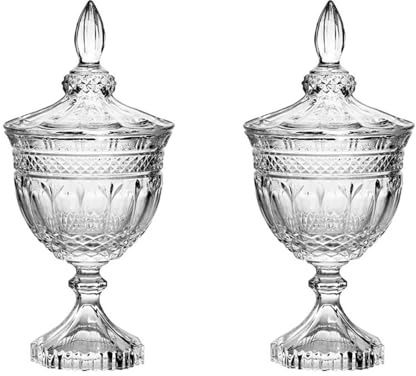 TOPBATHY Bocal En Verre Avec Couvercle Hermétique 25X23X11.5 Cm Pot Bonbonnière Pour Stockage De Bonbons Collations Et Décoration Cuisine Maison