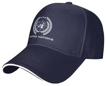 KWQDOZF United Nations Unisex Casquette Hat Verstellbare Mode Sport Skull Cap Baseball Caps Marineblau