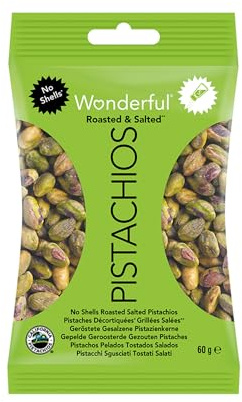 Wonderful Pistachios - Pistaches décortiquées grillées salées 10 x 60gr
