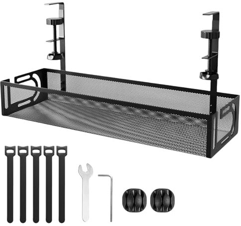 Vassoio Per La Gestione, Raccogli Cavi Scrivania, Portacavi Sotto Scrivania, Canalina Autoadesiva, Per L'organizzazione Dei Cavi Sul Posto Di Lavoro, Tray For Home Office Cable Management Under Desk
