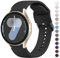 Straps Compatible with Samsung Galaxy Watch 7/6/5/4 Strap 40mm 44mm,20mm Adjustable Original Style Silicone Sport Replacement for Samsung Galaxy Watch 7/6/5/4 Women Men (Black)