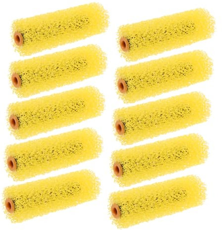 KITANDOVE Versatile Drywall Texture Paint Rollers 10pcs Large Flower Embossing Roller Brush Covers for Wall Painting and Decoration