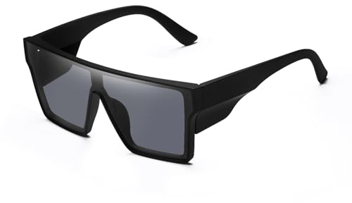 BINGKING Gafas de sol de seguridad polarizadas de moda para hombres y mujeres, Z87 UV400, protección cuadrada para trabajadores, Negro ahumado polarizado