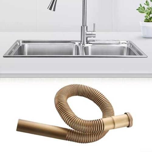 Manguera flexible de latón, manguera flexible de tubería de fontanería de agua, sifón flexible para baño, grifos de inodoro, mangueras de entrada de agua para fregadero de cocina