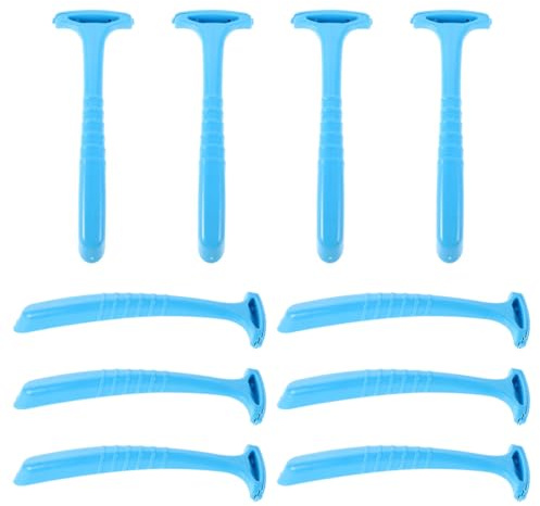BATHVEVE Kit 10 Pezzi Raschietti per Piedi in Acciaio Inossidabile e Plastica Pp, Rimuove Calli e Pelle Morta, Esfoliante per Piedi Duri, per Uso Domestico e Professionale