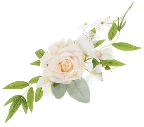 TOPPERFUN Kuchenblumendekoration für Hochzeiten Geburtstagsfeiern Brautpartys Realistisches Design Essbare Tortendeko Sicher und Langlebig Milchweiß
