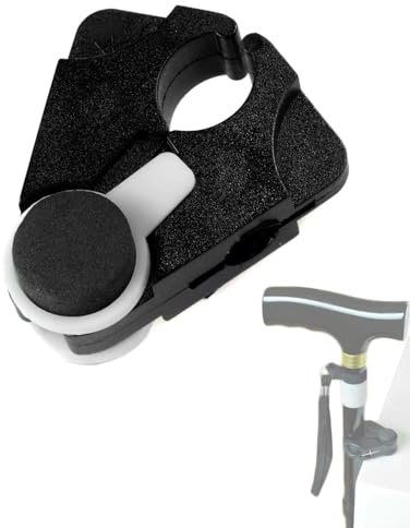 JUKOTA 1 Stück Stockhalter Gehstockhalter In Der Farbe Schwarz Befestigung der Gehhilfe am Tisch, 5,2 * 4,7cm